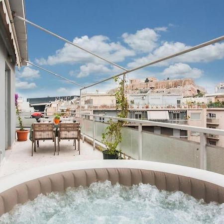 Lovely Apt W/Heated Jacuzzi &Full Acropolis View Athens Exterior photo